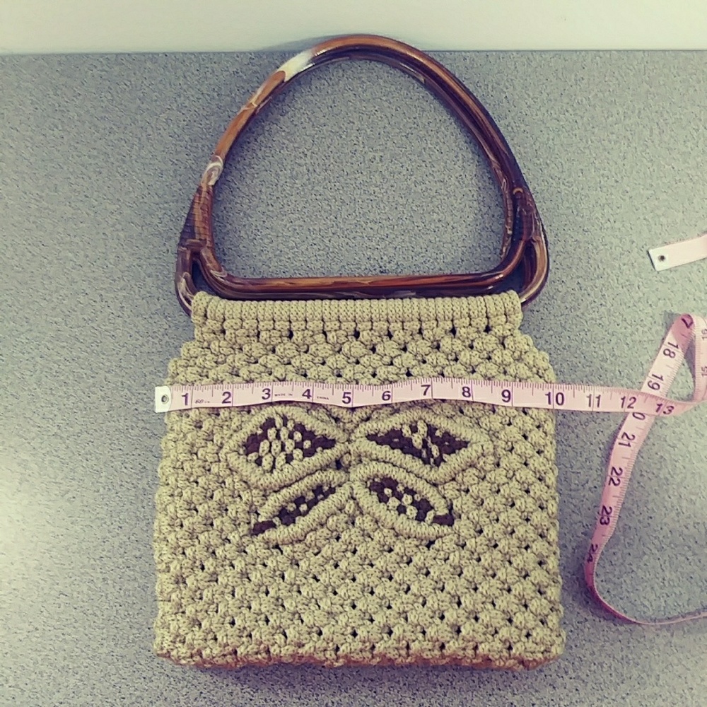 Macrame Woven Rope Crochet BoHo Purse Bag